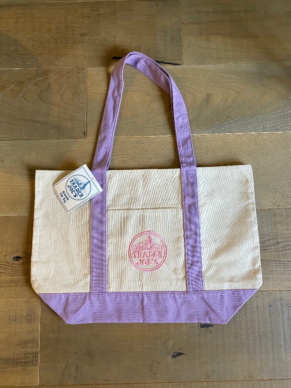 Trader Joe’s Lavender Tote Bag Large NWT